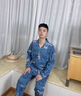 俞兆林睡衣男純棉春秋季男士長袖男生開衫套裝冬天家居服全休閑25年新款 NSJYI-8514（百分百純棉） 3XL （175-195斤） 曬單實拍圖