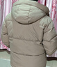 雪中飛抽繩連帽羽絨服女裝冬季通勤居家百搭款鴨絨保暖松緊羽絨外套衣服 棕色 2XL (175) 曬單實(shí)拍圖