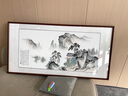 伯莎丹頓（BERTHA DENTON）中式國畫(huà)山水畫(huà)望云樓純手繪名畫(huà)辦公室掛畫(huà)沙發(fā)背景墻客廳裝飾畫(huà) 望云樓 框好尺寸：278*118CM 珍貴菠蘿格畫(huà)框 曬單實(shí)拍圖