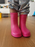 CREATURE HABITS兒童雨鞋防水防滑中筒男童小孩幼兒輕便舒適中筒雨鞋女童雨靴 玫粉色 30 ，29-30，(內(nèi)長18.6cm) 曬單實拍圖