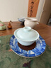 景德鎮(zhèn)（jdz）陶瓷白瓷蓋碗家用功夫茶具中式三才蓋碗影青浮雕茶碗教師節(jié)禮物 曬單實拍圖