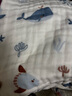 十月結(jié)晶嬰兒浴巾純棉紗布初生新生兒柔吸水寶寶兒童大毛巾a類 6層連帽浴巾 海洋精靈 90*90cm 曬單實(shí)拍圖