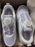 特步（XTEP）兒童休閑鞋花朵女童革面百搭旋轉扣運動(dòng)鞋 新白色/雪青紫 36 曬單實(shí)拍圖