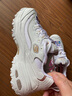 斯凱奇（Skechers）女鞋厚底增高老爹鞋百搭休閑鞋耐磨透氣運(yùn)動(dòng)鞋女 WTRG白/金 38.5 曬單實(shí)拍圖