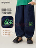 MQDMINI童裝男童牛仔褲兒童褲子秋季中小童寬松帥氣休閑長(cháng)褲 趣味牛仔 曬單實(shí)拍圖
