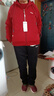 啄木鳥(niǎo)中老年媽媽衛衣加絨運動(dòng)套裝女秋冬洋氣中年人外套冬季加厚兩件套 酒紅色1522D 2XL (建議116-125斤) 曬單實(shí)拍圖
