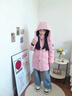 雪中飛2025冬季新款兒童羽絨服女童中長(cháng)款蓄熱加厚羽絨服男童工裝外套 粉色 140 曬單實(shí)拍圖