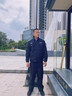 際華三五七六新式保安工作服春秋執勤服套裝物業(yè)門(mén)衛西服制服冬裝加厚服裝 藏青色執勤服【夾克拉鏈款+標志】 165 曬單實(shí)拍圖