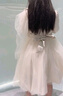 耀王兒童禮服春秋長(cháng)袖公主裙女童氣質(zhì)蓬蓬裙鋼琴演出服DY8188 香檳色 150 曬單實(shí)拍圖
