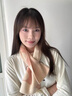 玖慕（JIUMU）純羊毛小圍巾女秋冬季加厚保暖紅色針織提花交叉護頸圍脖禮物 粉米白 曬單實(shí)拍圖