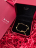 周大福ING系列四芒星足金黃金手鏈女(工費:380計價(jià))F235687 15cm 足金 約3.60g 曬單實(shí)拍圖