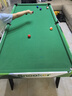大雄（DAXIONG）兒童木制黑8桌球臺 小型美式英式臺球桌 兒童桌球玩具可折疊 特大號綠色折疊款1.6m（三合一） 曬單實(shí)拍圖