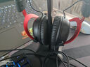 HyperX極度 未知HyperX颶風(fēng)2/3有線(xiàn)無(wú)線(xiàn)頭戴式霧光粉色電腦游戲耳機麥克 颶風(fēng)2黑紅+耳機架（含聲卡） 曬單實(shí)拍圖