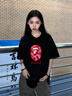 BAPE POLK官方波爾克聯(lián)名系列潮牌經(jīng)典正品猿人頭半袖上衣男女同款短袖T恤 黃色 XL 建議140-160 曬單實(shí)拍圖