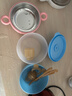 COOKSS嬰兒輔食碗恒溫注水保溫碗316不銹鋼寶寶嬰幼兒吃飯兒童餐具淺藍 曬單實(shí)拍圖