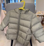 優(yōu)衣庫嬰幼兒寶寶PUFFTECH空氣棉服可機洗拉鏈連帽外套478427 56 橄欖色 90 曬單實(shí)拍圖