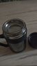 玻璃水杯商務(wù)杯大容量男女生帶蓋泡茶杯家用含茶隔把手杯 商務(wù)把手杯黑色 500ml 1只 曬單實拍圖