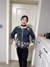 俞兆林媽媽秋裝50-60歲洋氣2025新款時尚短款外套中老年女氣質(zhì)拉鏈毛衣 藏藍色 XL 建議110-120斤 曬單實拍圖