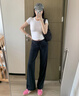 露露lulu Throwback Still瑜伽褲休閑新款健身高腰運動(dòng)褲女直筒褲 黑色-禮盒裝 M 4碼/100-110斤 曬單實(shí)拍圖