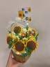 美旻向日葵針織花毛線手工花提籃套裝仿真花假花擺件送朋友教師節(jié)禮物 曬單實拍圖
