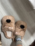 細細條（XIXITIAO）西高地小狗棉拖鞋男女可愛(ài)情侶踩屎感防滑居家毛毛鞋冬季 棕色 半包款【可愛(ài)粉耳狗狗】 36-37 【標準碼】 曬單實(shí)拍圖