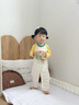 巴帝巴帝秋季新款純棉嬰幼兒童連體衣爬服男女寶寶哈衣 黃色探險小貓100cm 曬單實(shí)拍圖