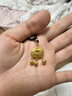 水貝黃金足金999長(cháng)命鎖鎖包吊墜女福氣如意鎖中秋禮物送女友送老婆 長(cháng)命鎖吊墜鈴鐺款（約1.11g）+普通禮盒 曬單實(shí)拍圖