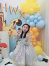 WVD美國品牌服生日宴會(huì )高端花童長(cháng)袖兒童公主裙主持人鋼琴演奏演出服灰色短袖短款110 CM(34-40斤) 曬單實(shí)拍圖