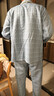 FOX.G男士睡衣秋冬純棉2025新款家居服春秋睡褲長(cháng)袖秋季輕奢男款居家服 純棉夾層翻領(lǐng)紐扣開(kāi)衫家居服藍色 XL 【建議體重130-155斤】 曬單實(shí)拍圖