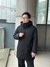 波司登（BOSIDENG）25年90鵝絨羽絨服中長(cháng)款男商場(chǎng)同款通勤商務(wù)連帽行政外套 黑色8056 M 175/96A 體重約130-140斤 曬單實(shí)拍圖