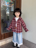 G.DUCKKIDS小黃鴨童裝女童襯衫春秋款2025新款兒童上衣洋氣格子襯衣寶寶秋裝 外套 140 建議9~10歲【130-140cm】cm 曬單實(shí)拍圖