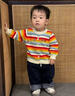 波步（BORBOON B）嬰兒毛衣秋裝新款女寶寶針織衫上衣嬰幼兒條紋小外套女童洋氣衣服 【條紋】6732 90 曬單實拍圖