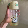 膳魔師（THERMOS）兒童水杯tritan吸管杯小學(xué)生開(kāi)學(xué)必備水壺小熊貓420ml黃 曬單實(shí)拍圖