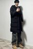 棉之雪中長(cháng)款棉服男士女士冬季大衣加絨加厚冬裝棉衣外套東北大棉襖 黑色-8804 M 【163CM-170CM】 曬單實(shí)拍圖