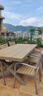 御藤美家（ROYAL RATTAN）戶(hù)外桌椅別墅花園庭院桌椅休閑咖啡廳室外露臺陽(yáng)臺防腐木塑木桌椅 【加厚加寬】巴克6椅+180大板長(cháng)桌 如圖 曬單實(shí)拍圖