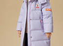 鴨鴨童裝羽絨服2024冬季新款兒童寬松男女中大童中長(cháng)款加厚外套 紫色 150 曬單實(shí)拍圖