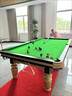 獵鋼狼包安裝 大理石臺球桌標準型成人家用美式黑八桌球臺臺球商用 9尺 銀腿自動(dòng)回球豪配款 曬單實(shí)拍圖