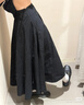 無印良品（MUJI）女式 涼感平紋 寬擺裙 長半身裙女夏季款裙子 純棉全棉 涼感物語 黑色 M (160/66A) 曬單實(shí)拍圖