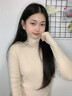 莫代爾新款長(zhǎng)袖T恤秋冬暖絨堆堆半高領(lǐng)打底衫女士加絨加厚內(nèi)搭保暖秋衣 高領(lǐng)-卡其【加絨加厚】 L 【100-120斤】 曬單實(shí)拍圖