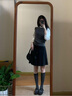 蔓爾依連衣裙女裝秋冬2025新款秋裝穿搭一整套氣質(zhì)減齡馬甲襯衫套裝裙子 馬甲+襯衫+半身裙 M 曬單實拍圖
