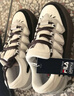 FILA 斐樂官方女鞋CARROT摩登板鞋蘿卜鞋休閑厚底鞋子女 初雪白/黑-PB 36.5 曬單實(shí)拍圖