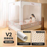 丸丫V2防摔蚊帳兒童嬰兒床蚊帳家用一體防掉拉鏈式回底單蚊帳1.8*2.0 曬單實拍圖