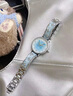 時(shí)空回廊（SKHL）手表女生輕奢小眾高級感蝴蝶女士鋼帶手鏈石英腕表新年新年送女友 碎冰藍【LR套盒】 曬單實(shí)拍圖