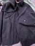Basic House/百家好翻領(lǐng)雙頭拉鏈毛衣冬加厚時(shí)尚小狗刺繡開(kāi)衫外套 灰色 L 曬單實(shí)拍圖