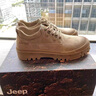 Jeep吉普男鞋2025冬季新款復古真皮透氣馬丁靴男休閑低幫大頭工裝鞋男 卡其色(運動(dòng)碼) 41 (255mm) 曬單實(shí)拍圖