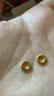 第一福古法黃金吉言金錘紋盤纏足金999小配件隔珠手串DIY隔片文玩黃金 大吉盤纏 約0.4g 曬單實(shí)拍圖