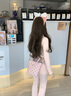 KappaKappa卡帕 新款正品女士設計感單肩托特包手提包菜籃子斜挎通勤包 桃氣奶芙粉 曬單實(shí)拍圖