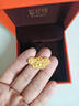 世紀緣黃金吊墜女蝶韻東方足金鑲嵌莫桑石項鏈生日禮物送女友 6.47g【贈國檢證書】 曬單實拍圖