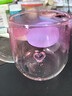 心型單層玻璃杯漸變情侶暖心杯帶把創(chuàng  )意愛(ài)心牛奶果汁杯耐熱水杯 漸變粉色杯 400ml 曬單實(shí)拍圖