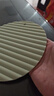 霜山硅膠隔熱墊創(chuàng  )意條紋餐桌墊加厚砂鍋防燙墊杯墊廚房臺面防滑墊 奶綠-長(cháng)20*寬17.8*厚0.6cm 曬單實(shí)拍圖